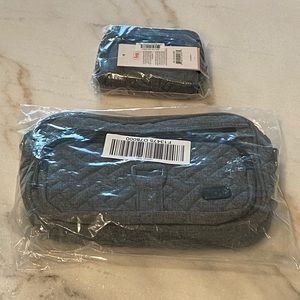 Lug Convertible RFID Crossbody and splits compact RFID wallet set